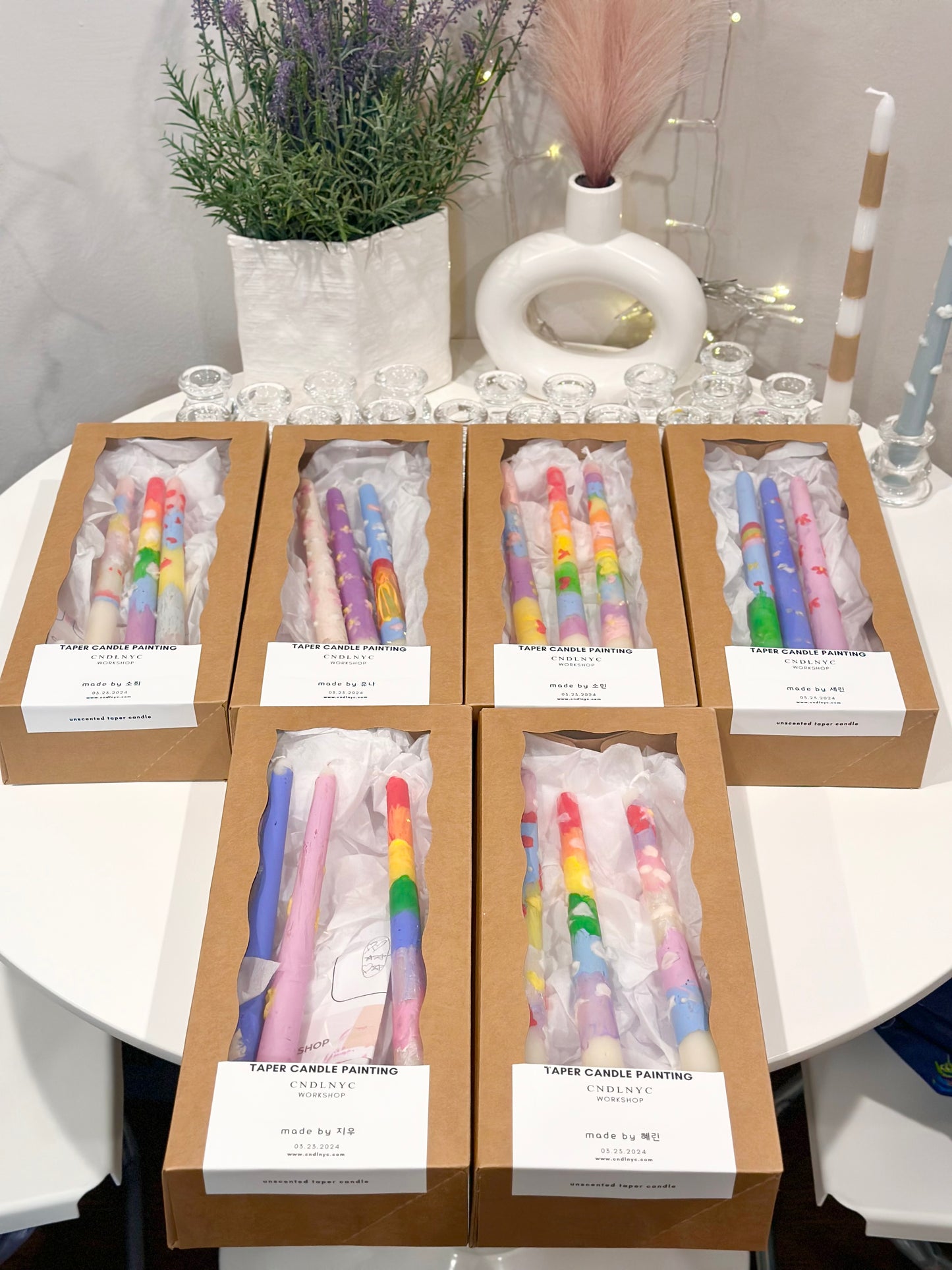 CNDLNYC | 2D, 3D Taper Candle Painting Workshop for 2 (Valentine's Day Special)