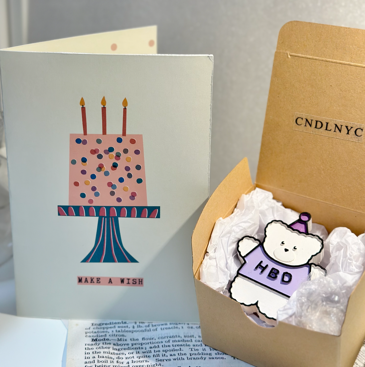 CNDLNYC | HBD Bear Car Freshie - Birthday Gift