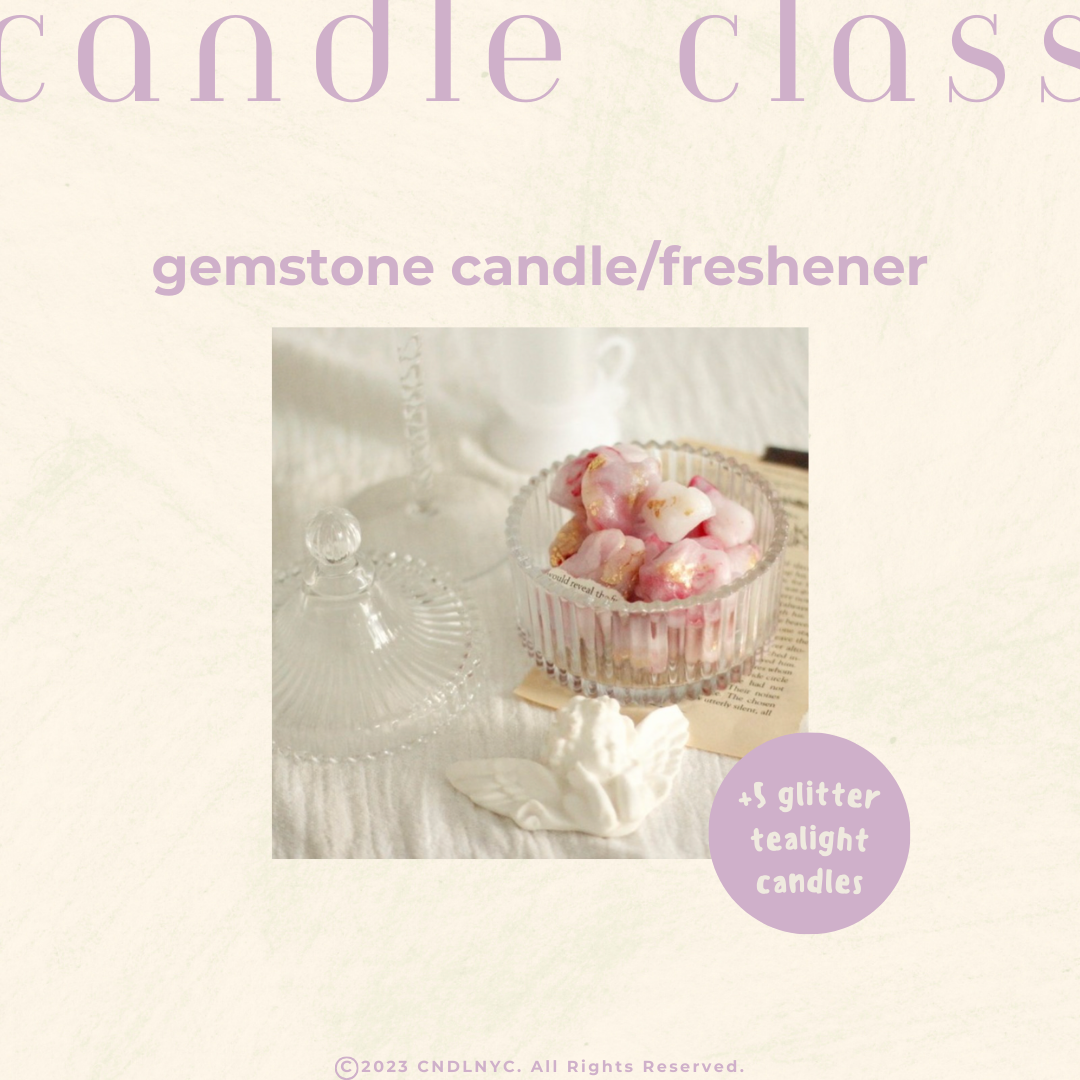 CNDLNYC | Gemstone Freshener/Candle - Private Class for 2 (Valentine's Day Special)