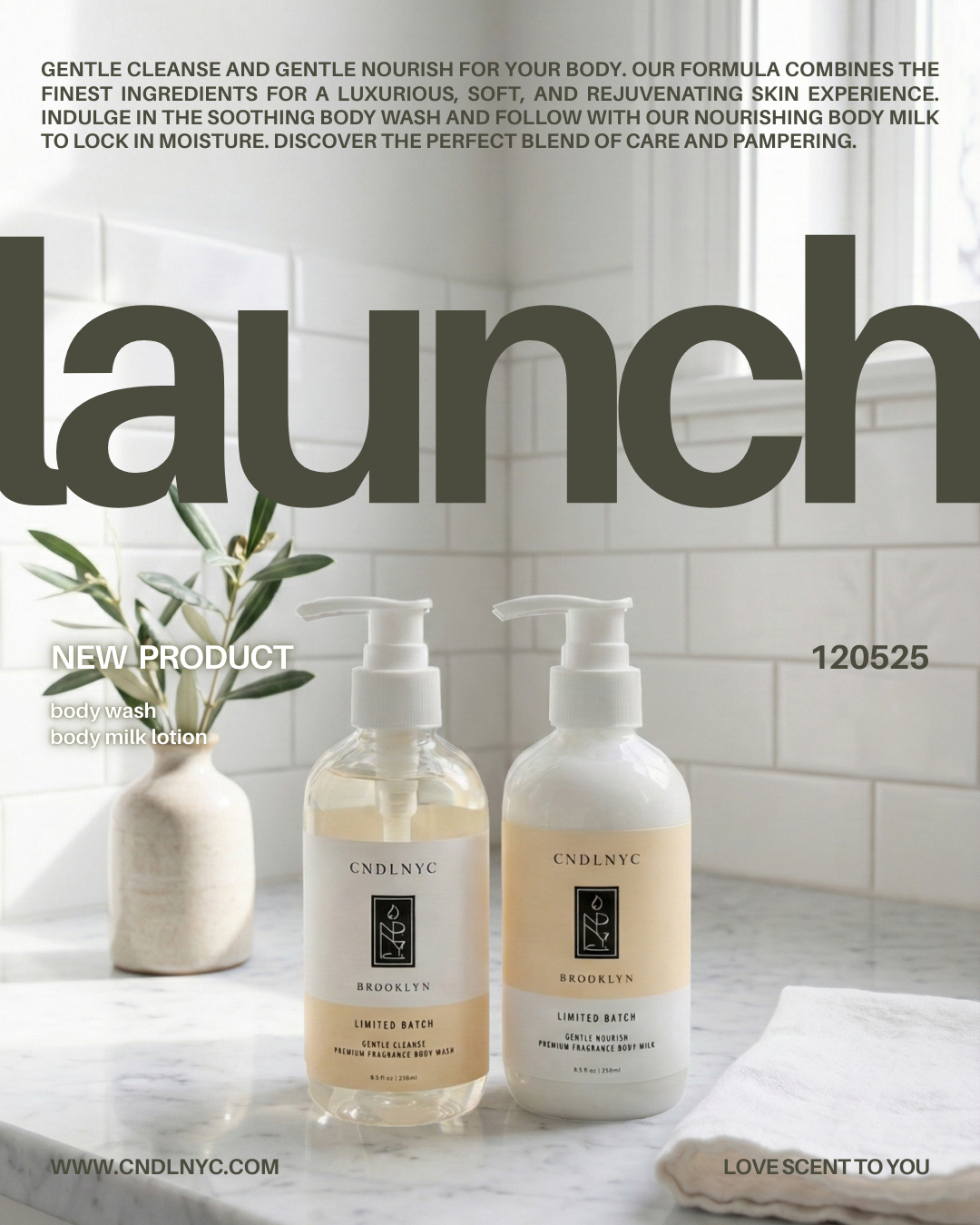 CNDLNYC | Gentle Nourish Body Milk Lotion - BROOKLYN