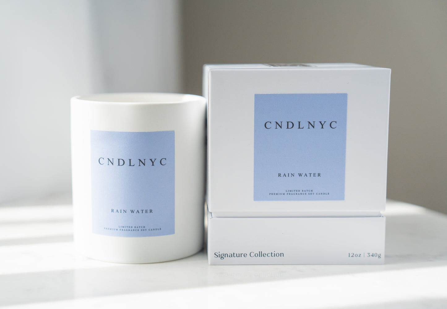 CNDLNYC "RAIN WATER" Soy Candle - 12oz of Sweet Scented Bliss for Your Home