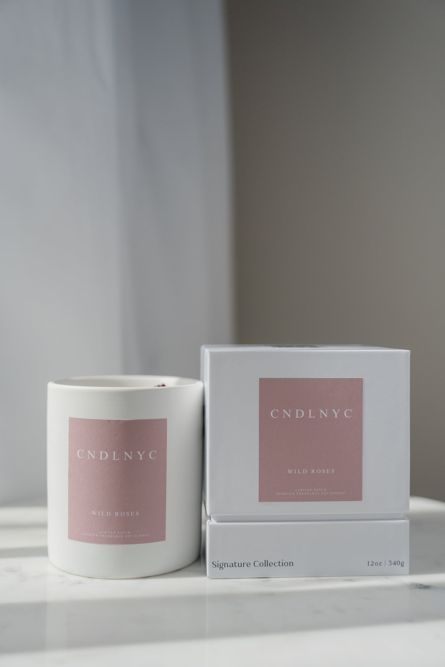 CNDLNYC "WILD ROSES" Soy Candle - 12oz of Sweet Scented Bliss for Your Home