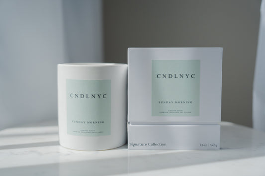 CNDLNYC "SUNDAY MORNING" Soy Candle - 12oz of Sweet Scented Bliss for Your Home