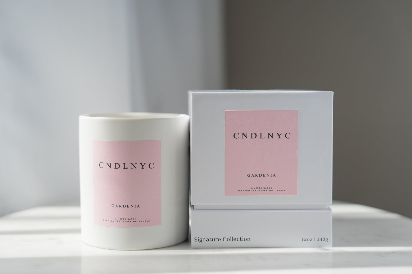 CNDLNYC "GARDENIA" Soy Candle - 12oz of Sweet Scented Bliss for Your Home