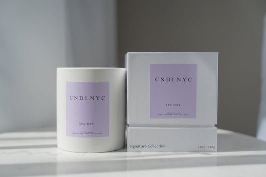 CNDLNYC "SPA DAY" Soy Candle - 12oz of Sweet Scented Bliss for Your Home