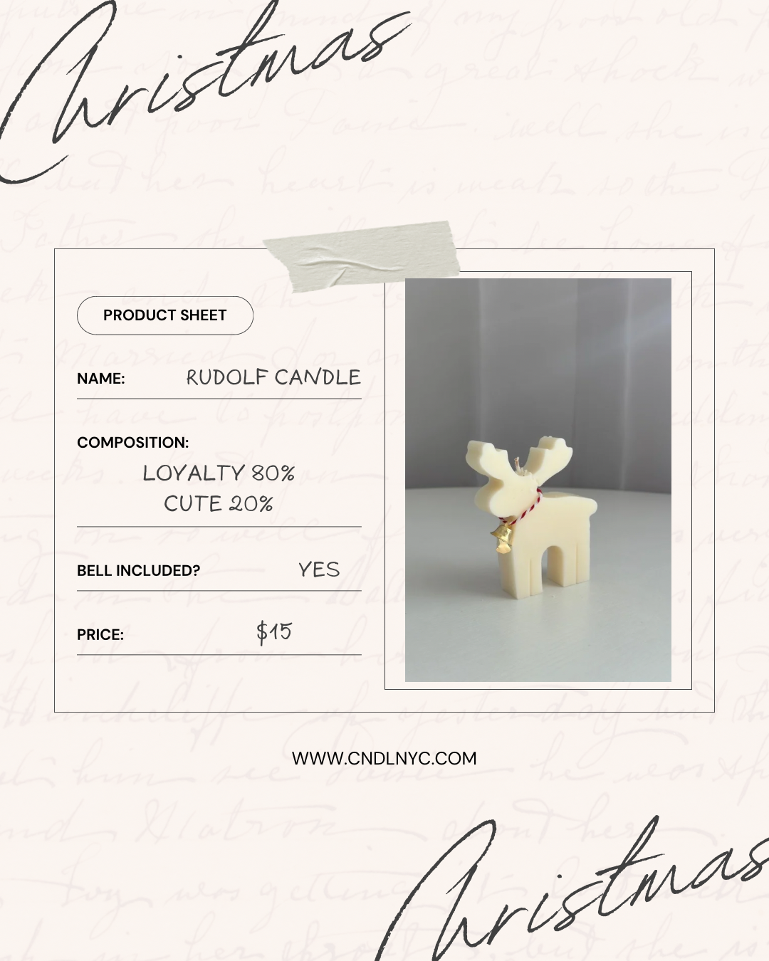 CNDLNYC | Rudolf Candle