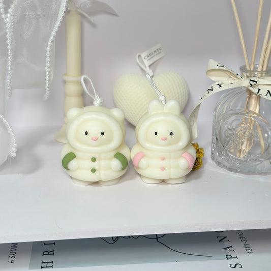 CNDLNYC | Parka Bunny & Bear Candle - Couples Gift