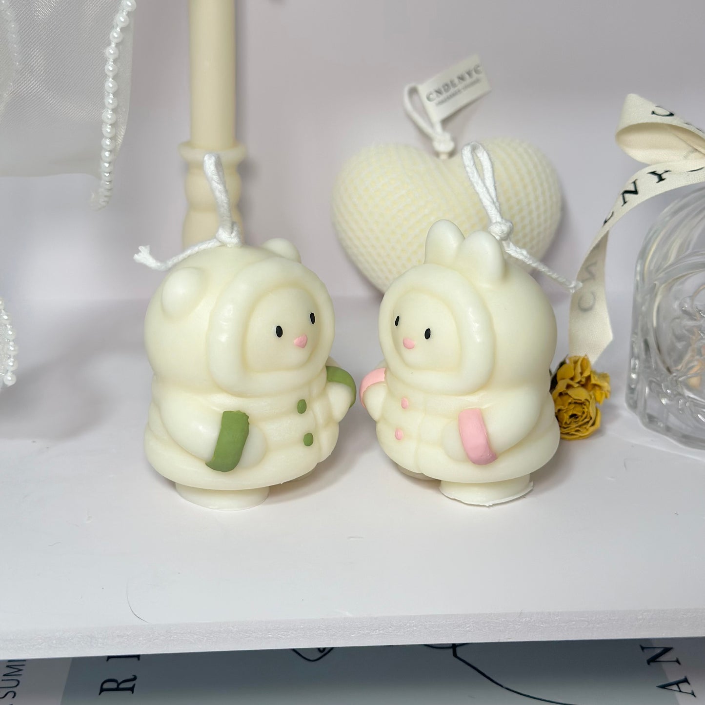 CNDLNYC | Parka Bunny & Bear Candle - Couples Gift