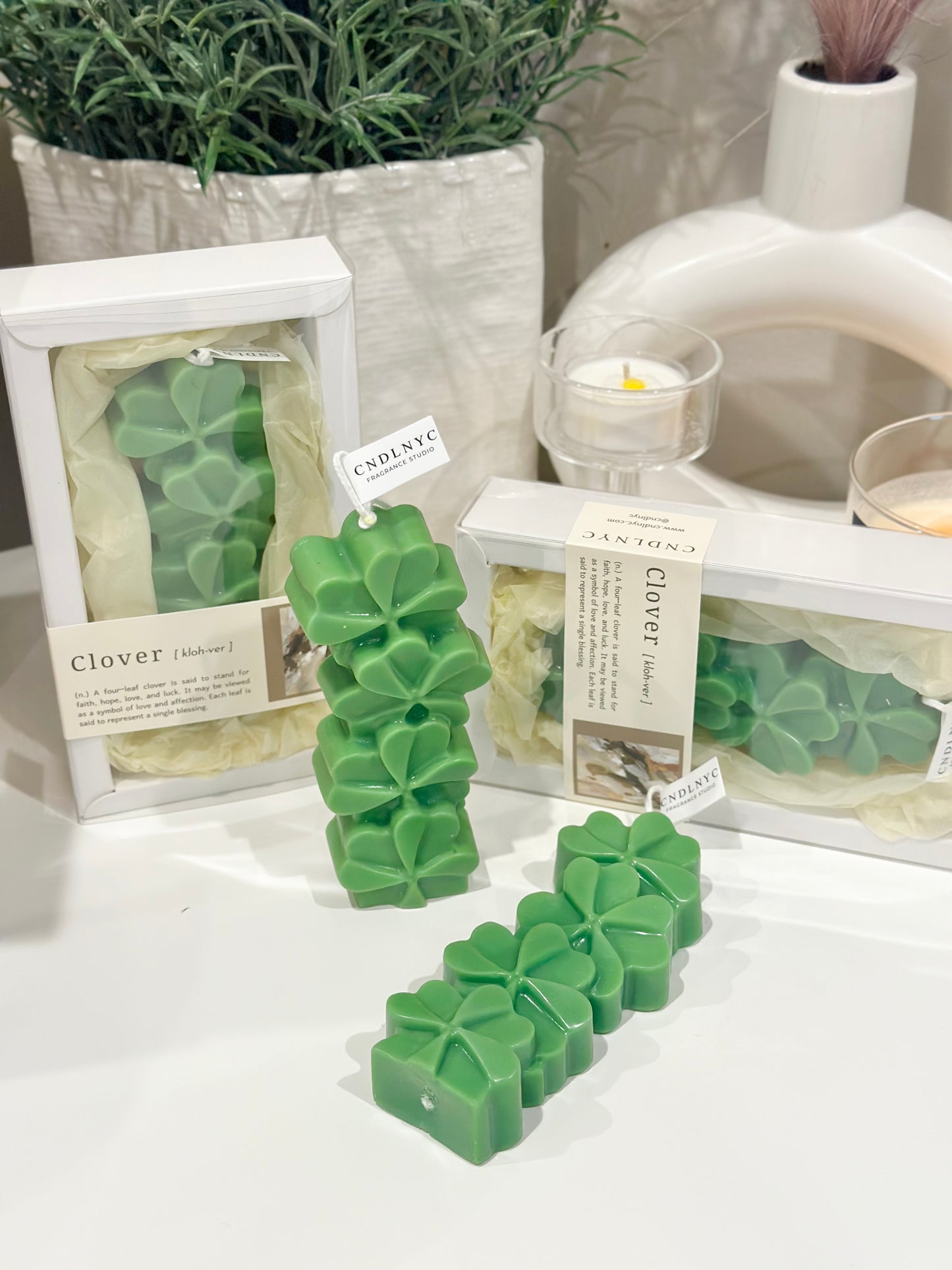 CNDLNYC | Four Leaf Clover Tealight Candle - Good Luck Gift