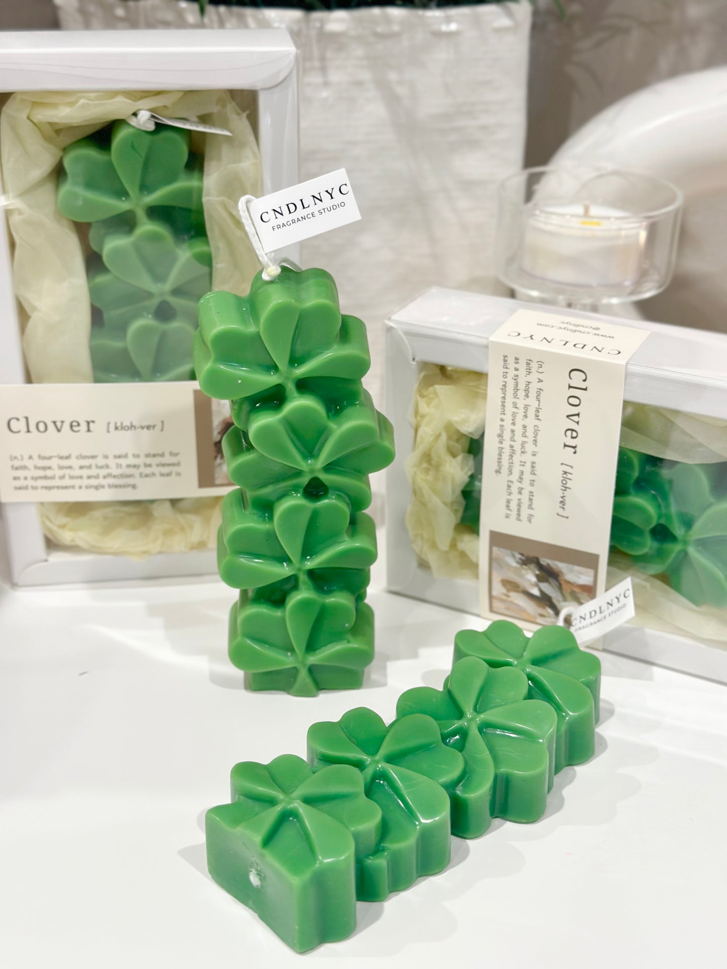 CNDLNYC | Four Leaf Clover Tealight Candle - Good Luck Gift