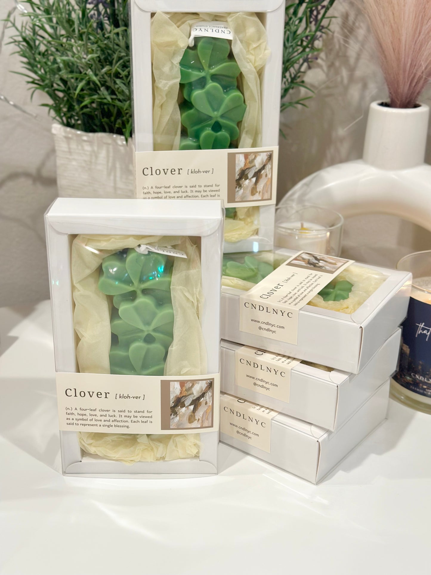 CNDLNYC | Four Leaf Clover Tealight Candle - Good Luck Gift