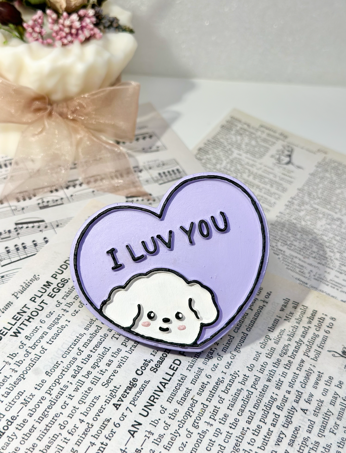 CNDLNYC | Dog Heart "Hug Me, I Luv You" Car Freshie - Air Freshener