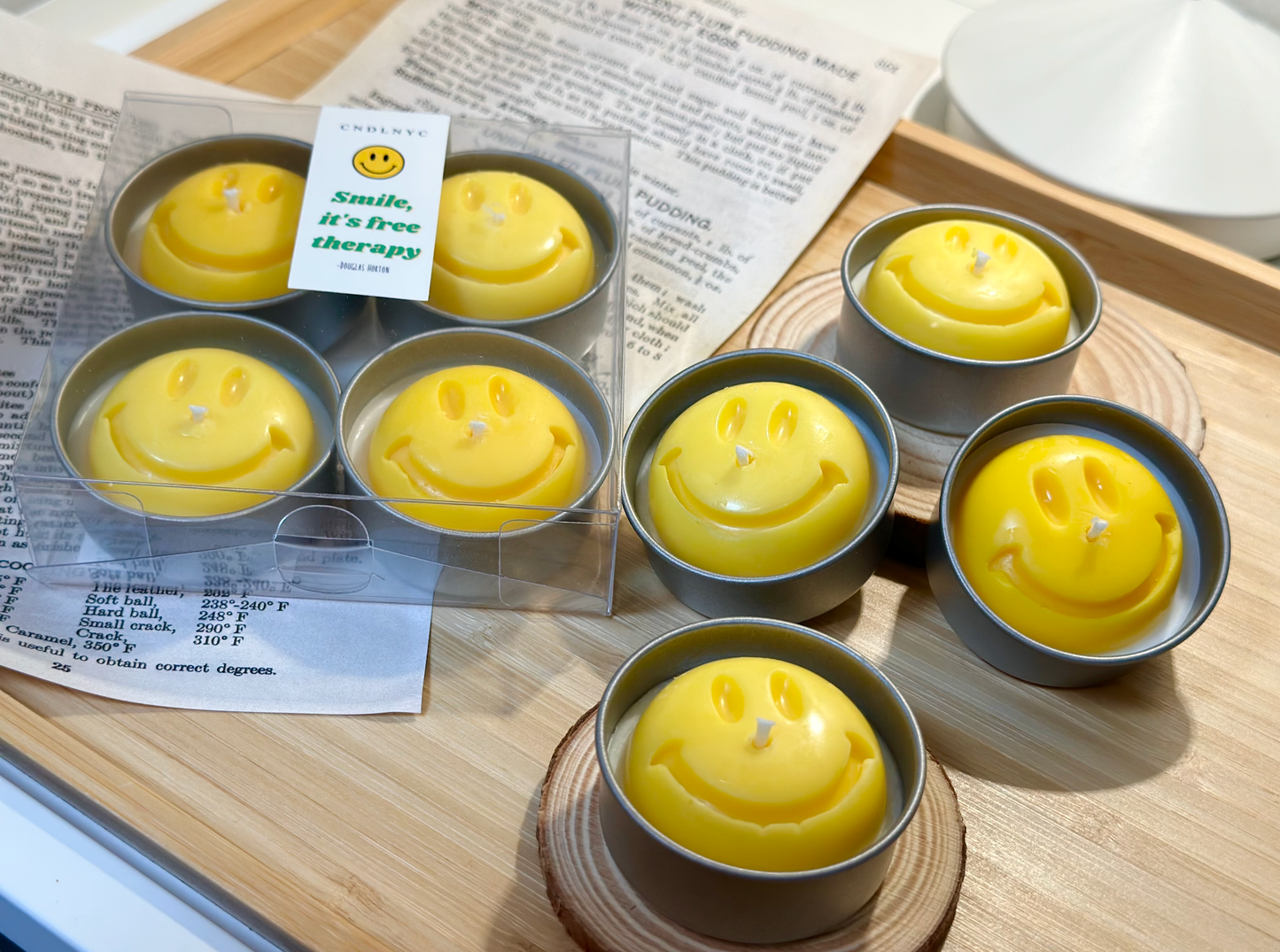 CNDLNYC | Smiley Tealight Candles