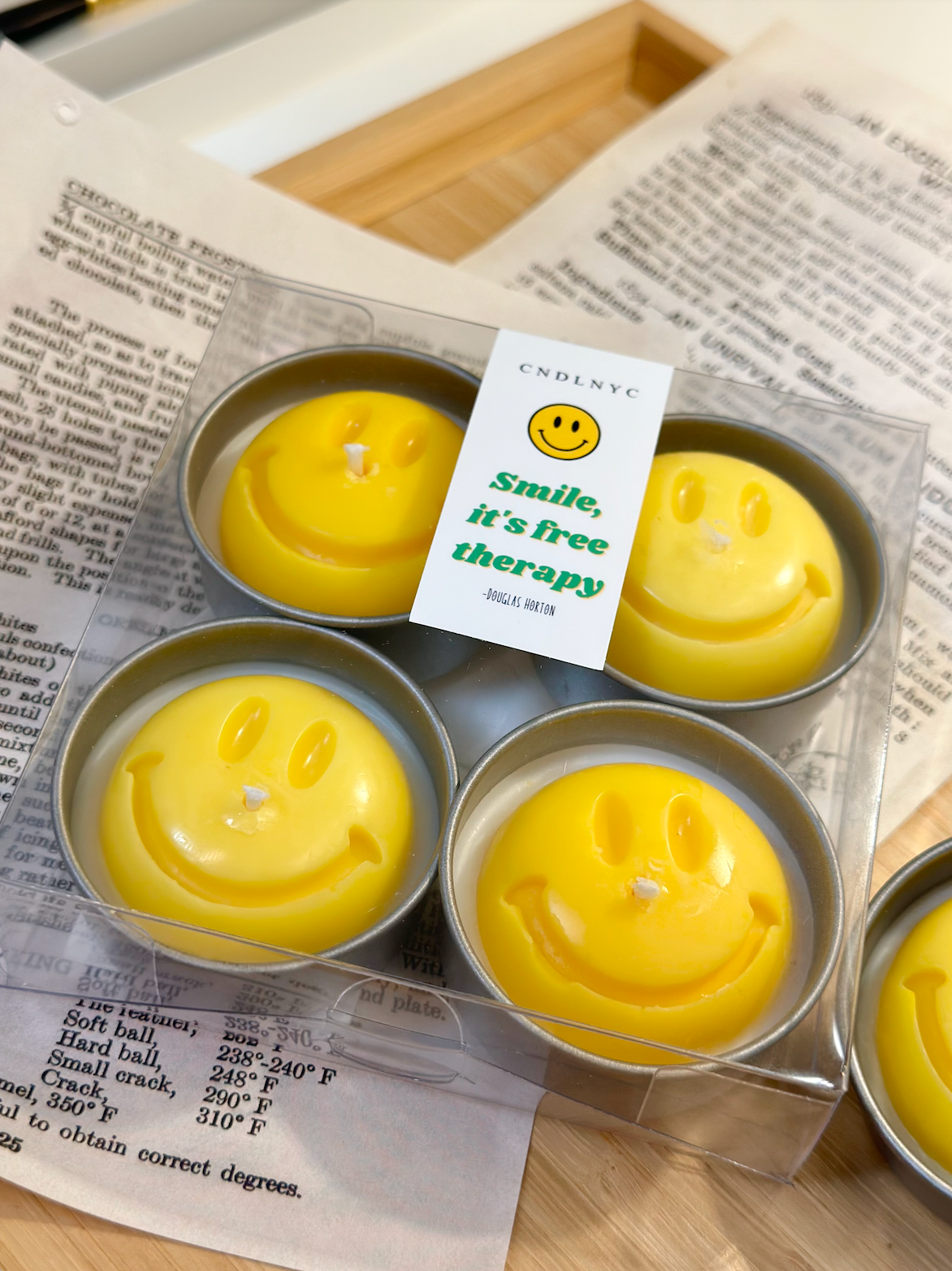 CNDLNYC | Smiley Tealight Candles