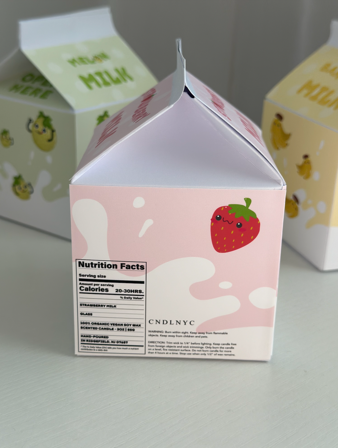 CNDLNYC | Milk Candle Series (Strawberry, Melon, Banana)