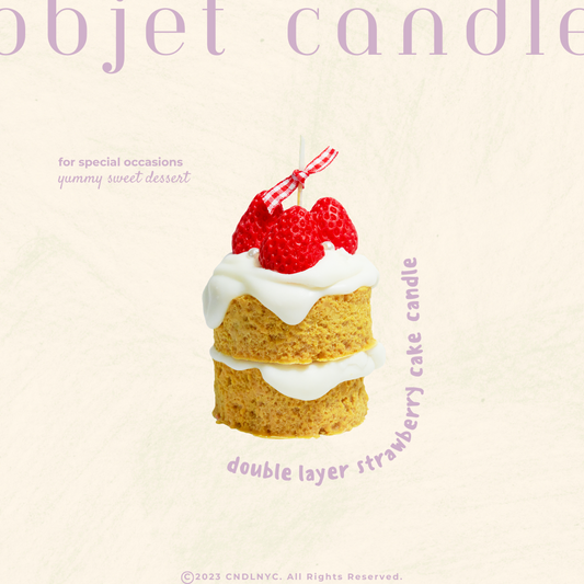 CNDLNYC | Double Layer Strawberry Cake Candle