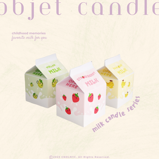 CNDLNYC | Milk Candle Series (Strawberry, Melon, Banana)