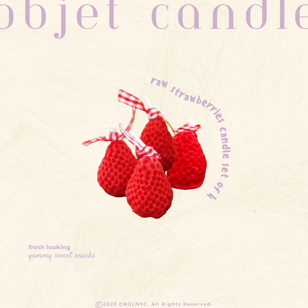 CNDLNYC | Raw Strawberries Candle Set of 4