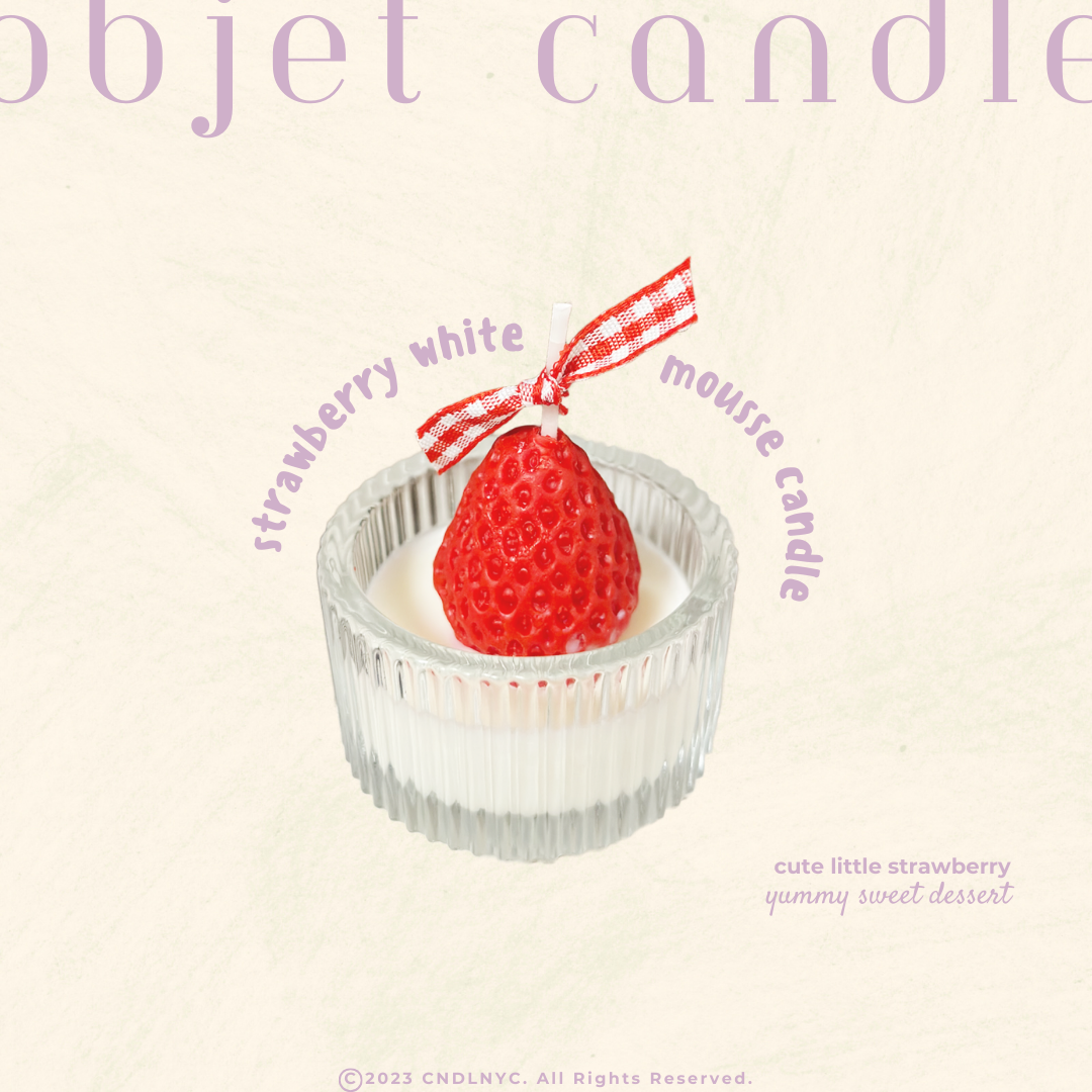 CNDLNYC | Strawberry White Mousse Candle - Perfect Little Gift