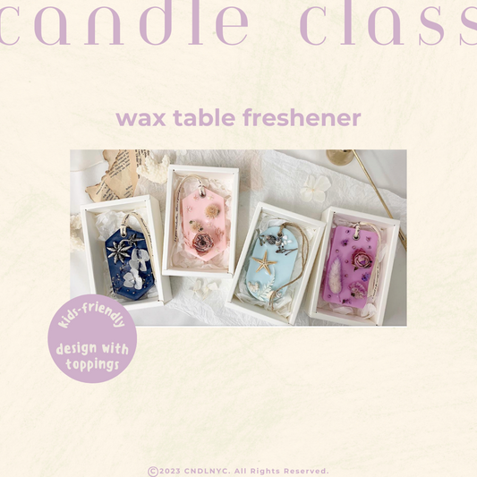 CNDLNYC | Wax Tablet Freshener - Candle Class (Kids-Friendly)